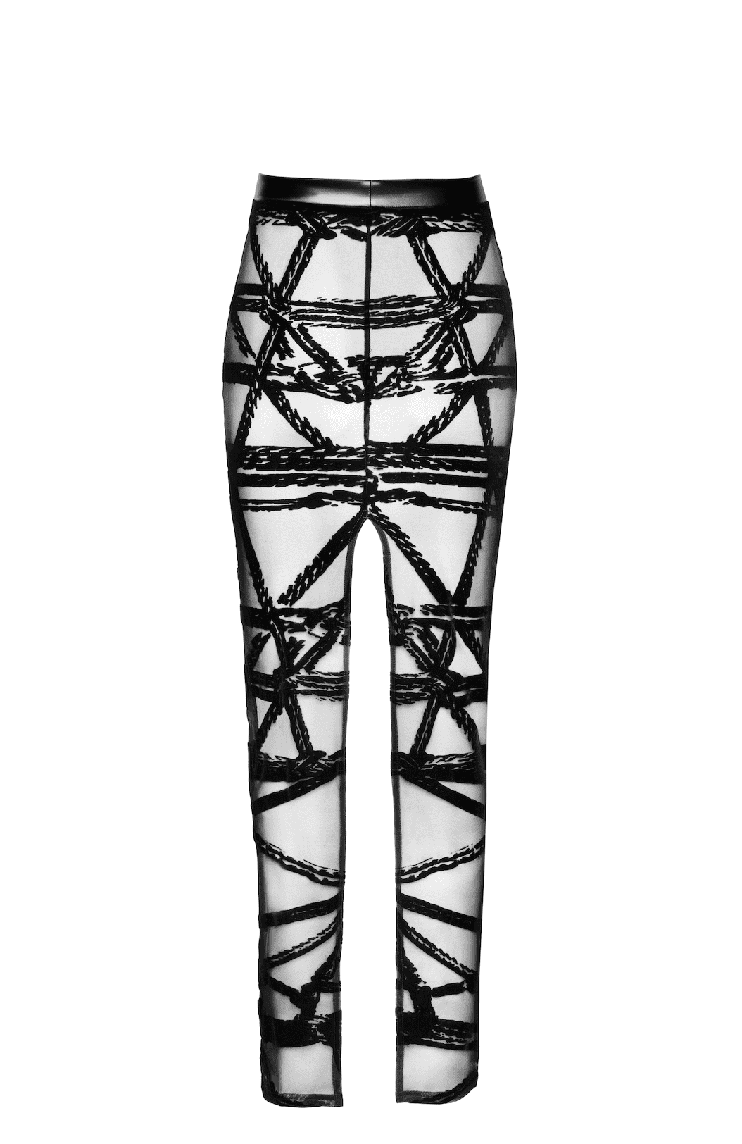 Jupe longue en tulle floqué style bondage - Noir Handmade – Image 6