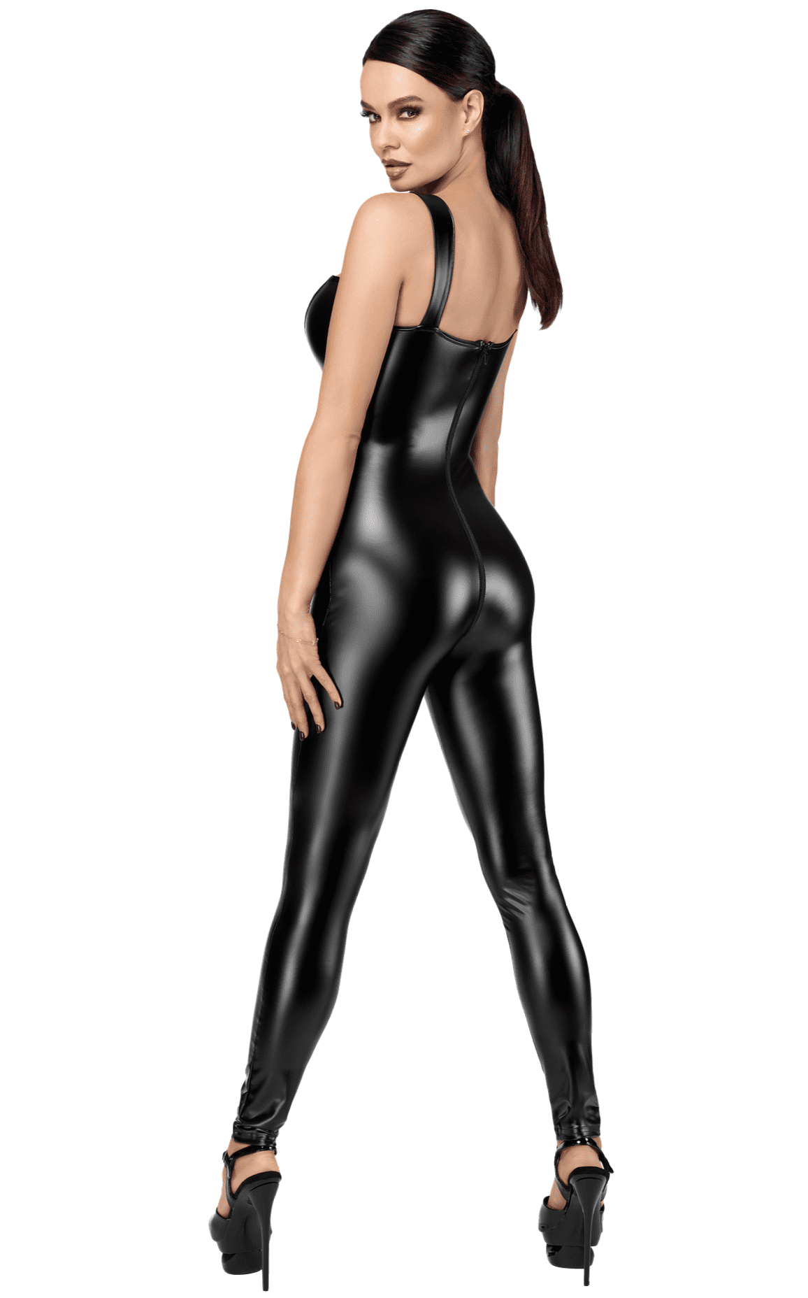 Bodystocking wetlook lacé Vixen - Noir Handmade – Image 3