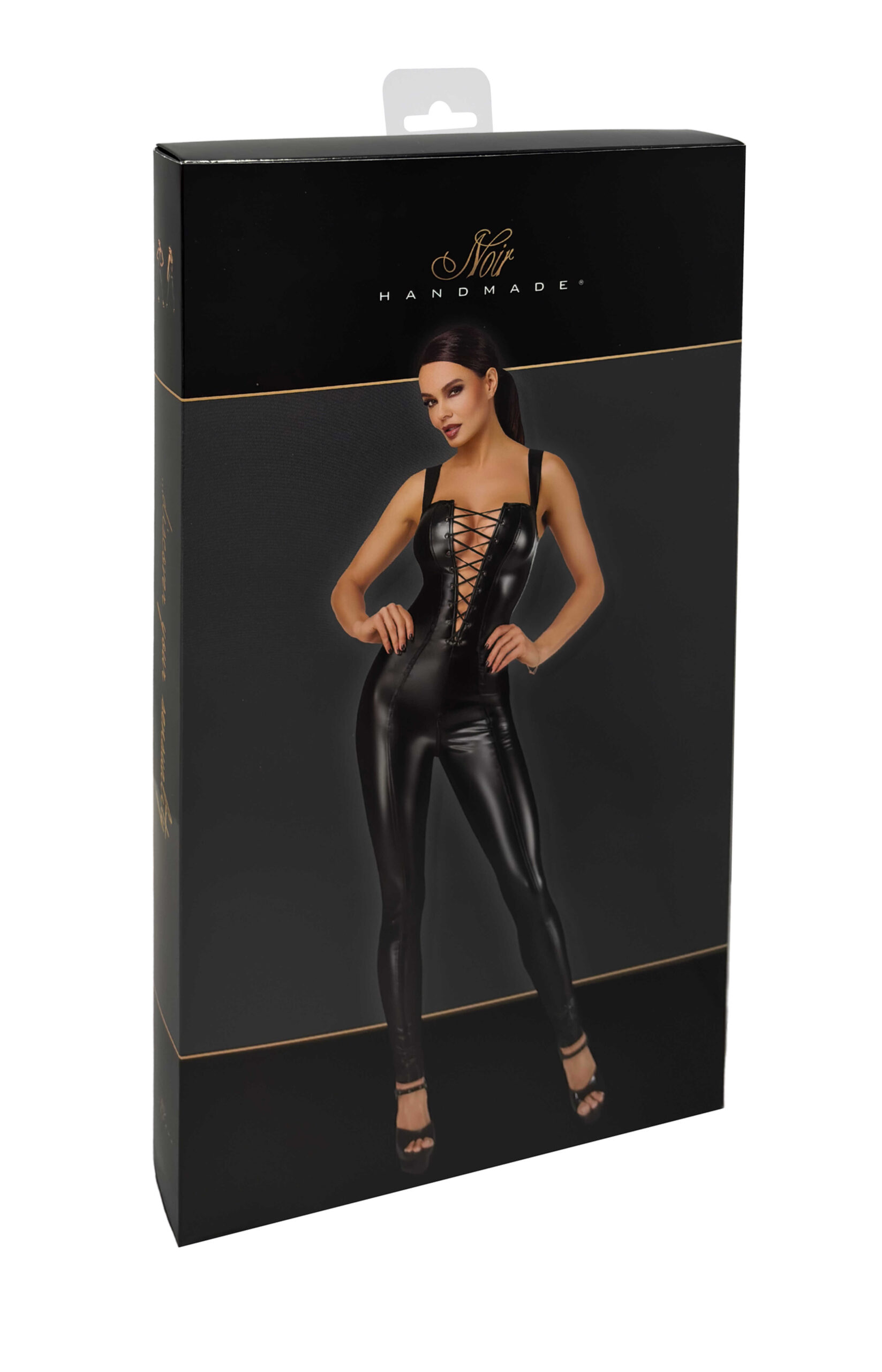 Bodystocking wetlook lacé Vixen - Noir Handmade – Image 8