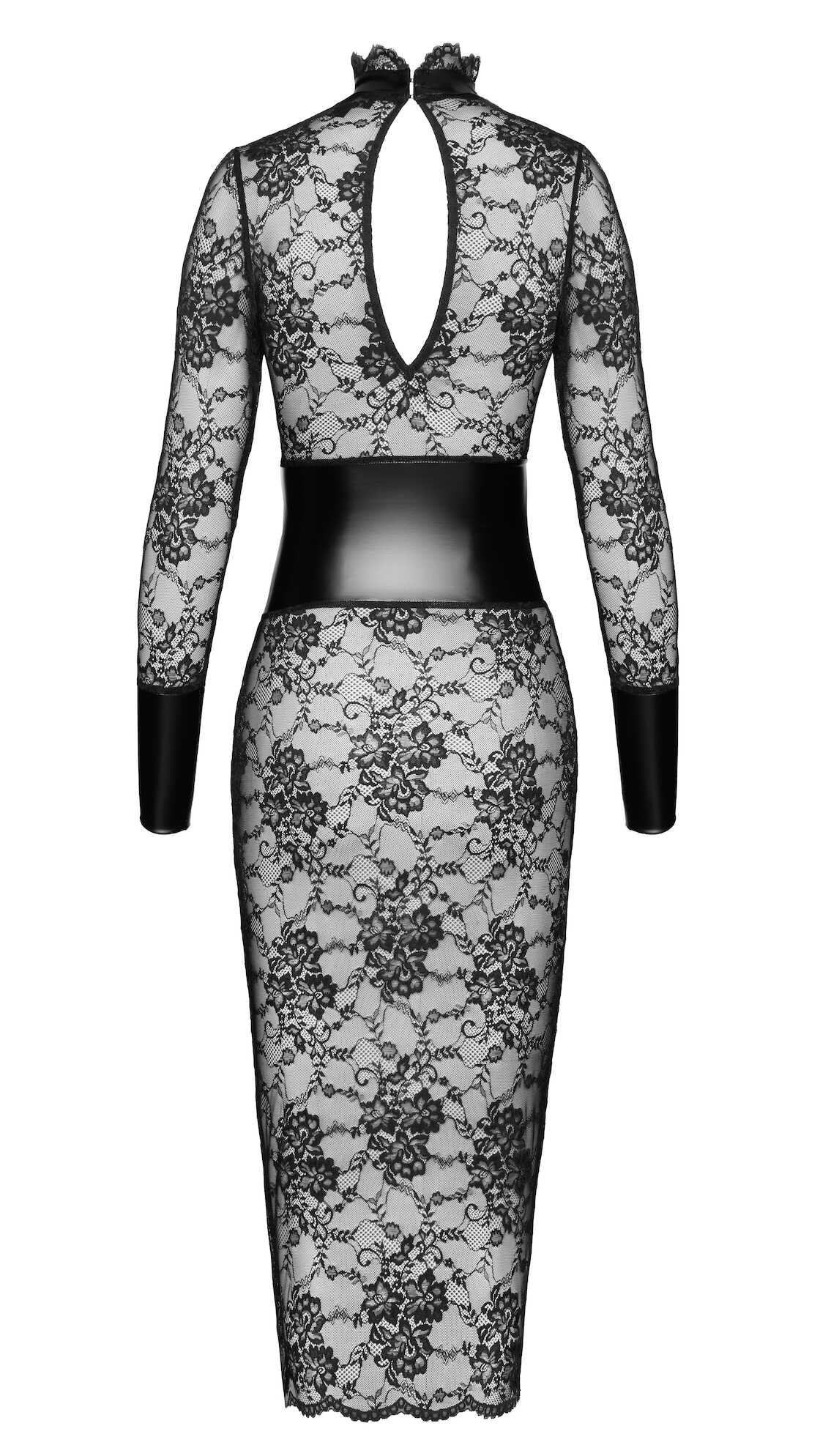Robe corset mi-longue en dentelle Noirelle - Noir Handmade – Image 8