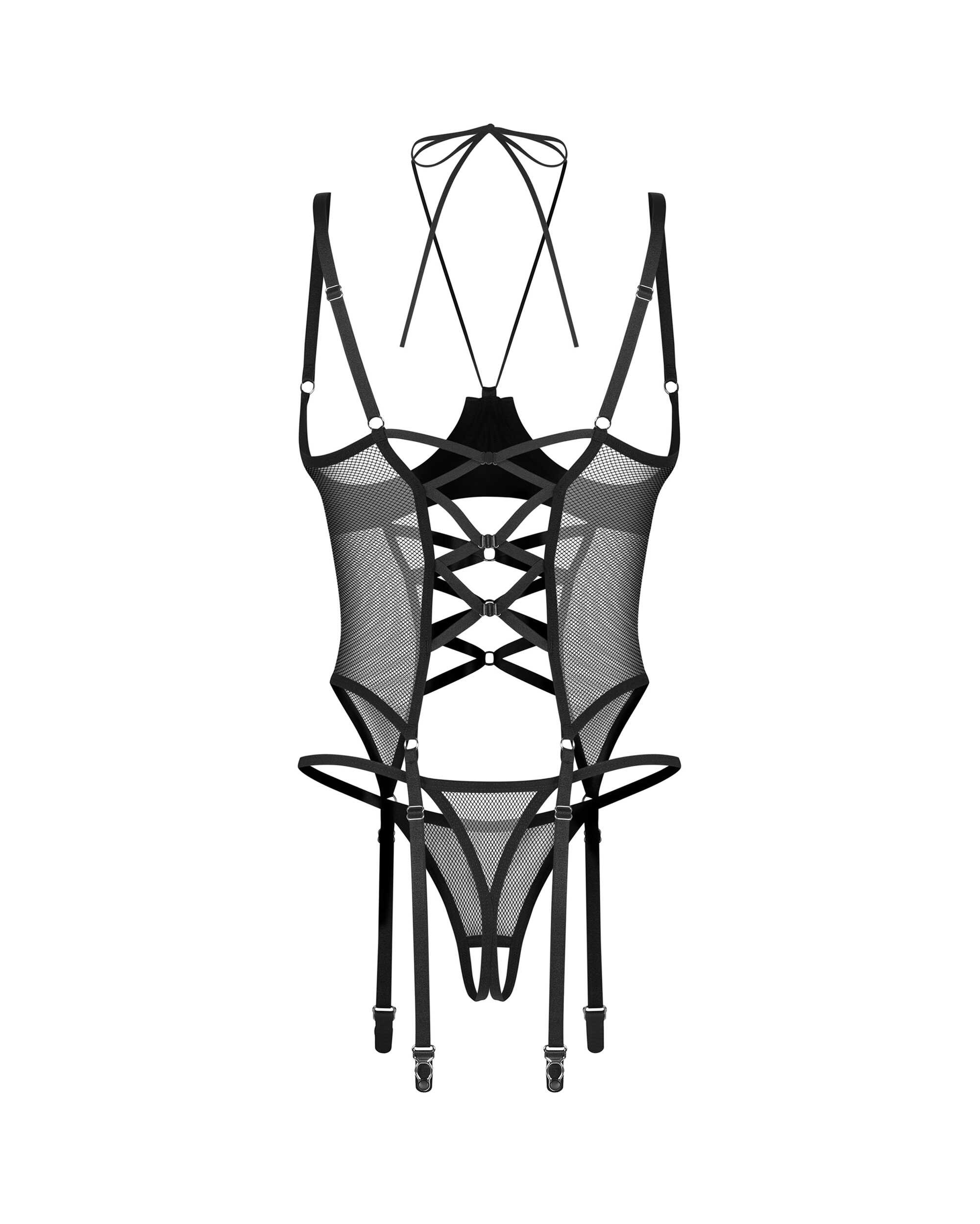 Corset cupless et string ouvert Dominna - Obsessive – Image 8