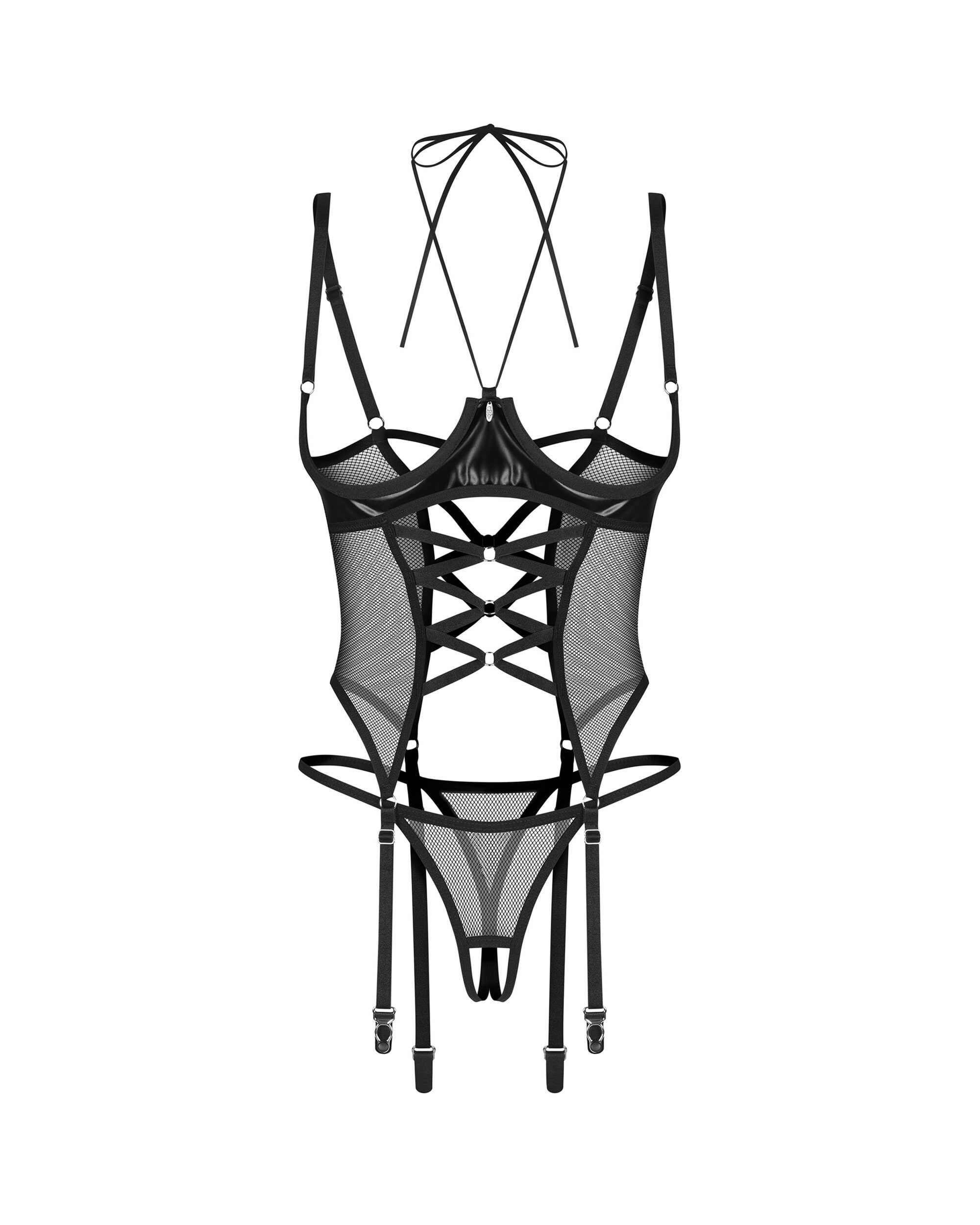 Corset cupless et string ouvert Dominna - Obsessive – Image 7