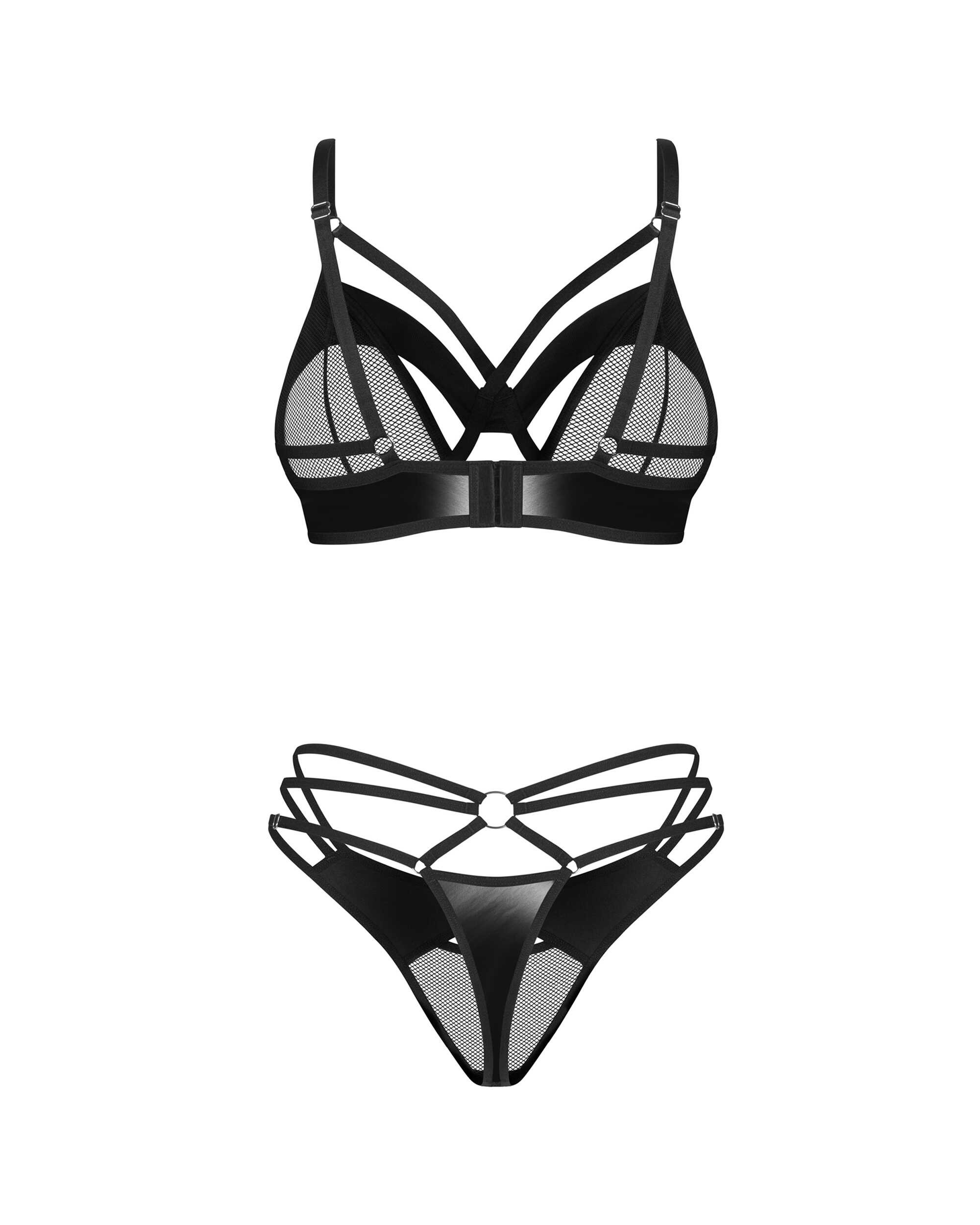 Ensemble lingerie Dominna imitation cuir - Obsessive – Image 9