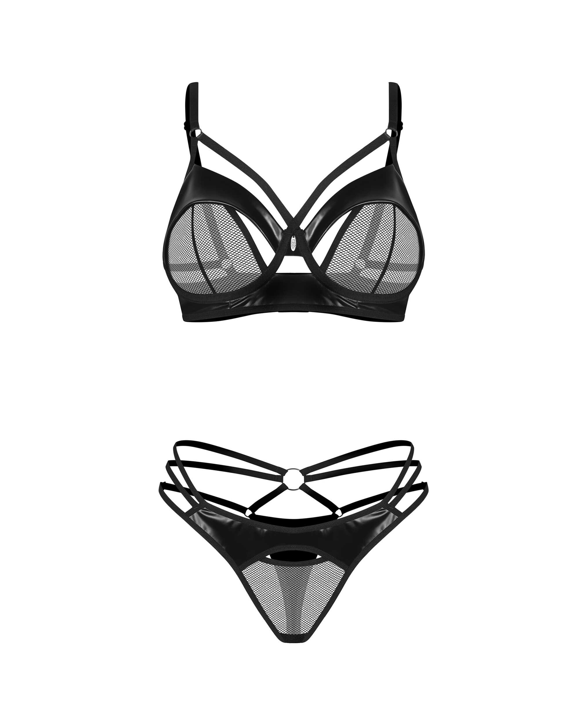 Ensemble lingerie Dominna imitation cuir - Obsessive – Image 8