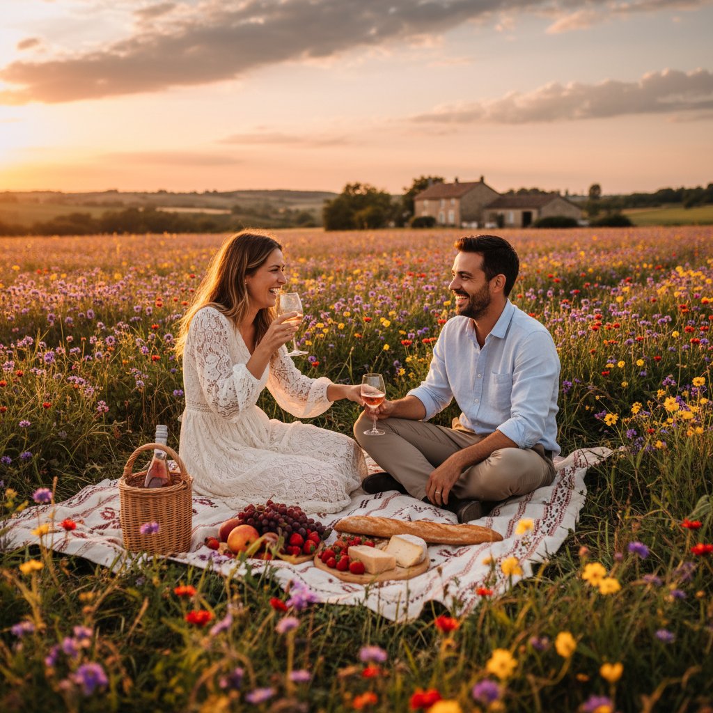 Défi couple 30 jours idées - pique-nique romantique en plein air