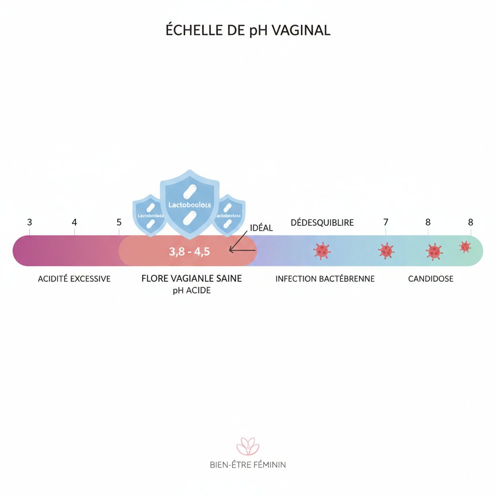 Gel intime et flore vaginale - échelle de pH vaginal et lactobacilles