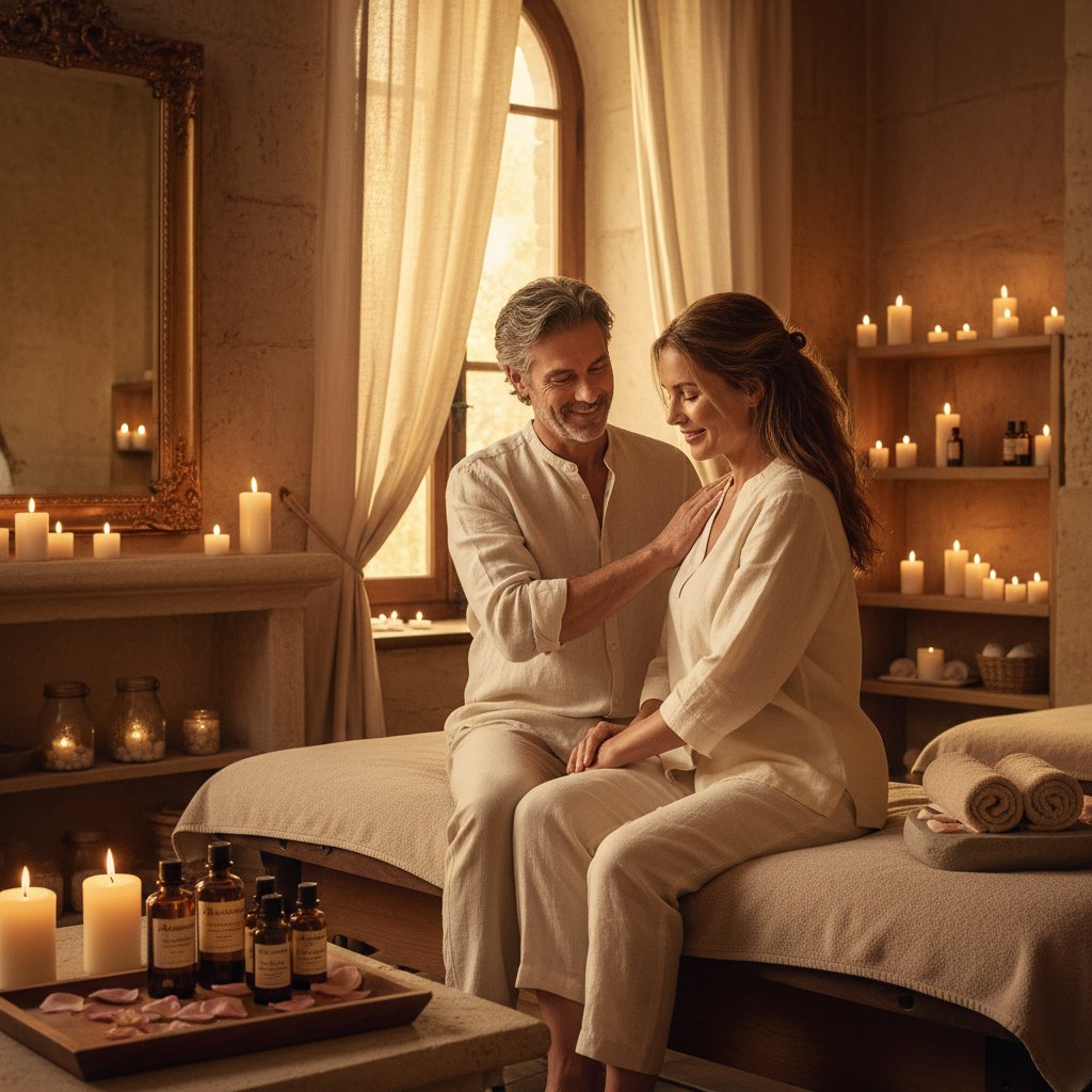 Guide sexualité après 40 ans couple - massage sensuel entre partenaires