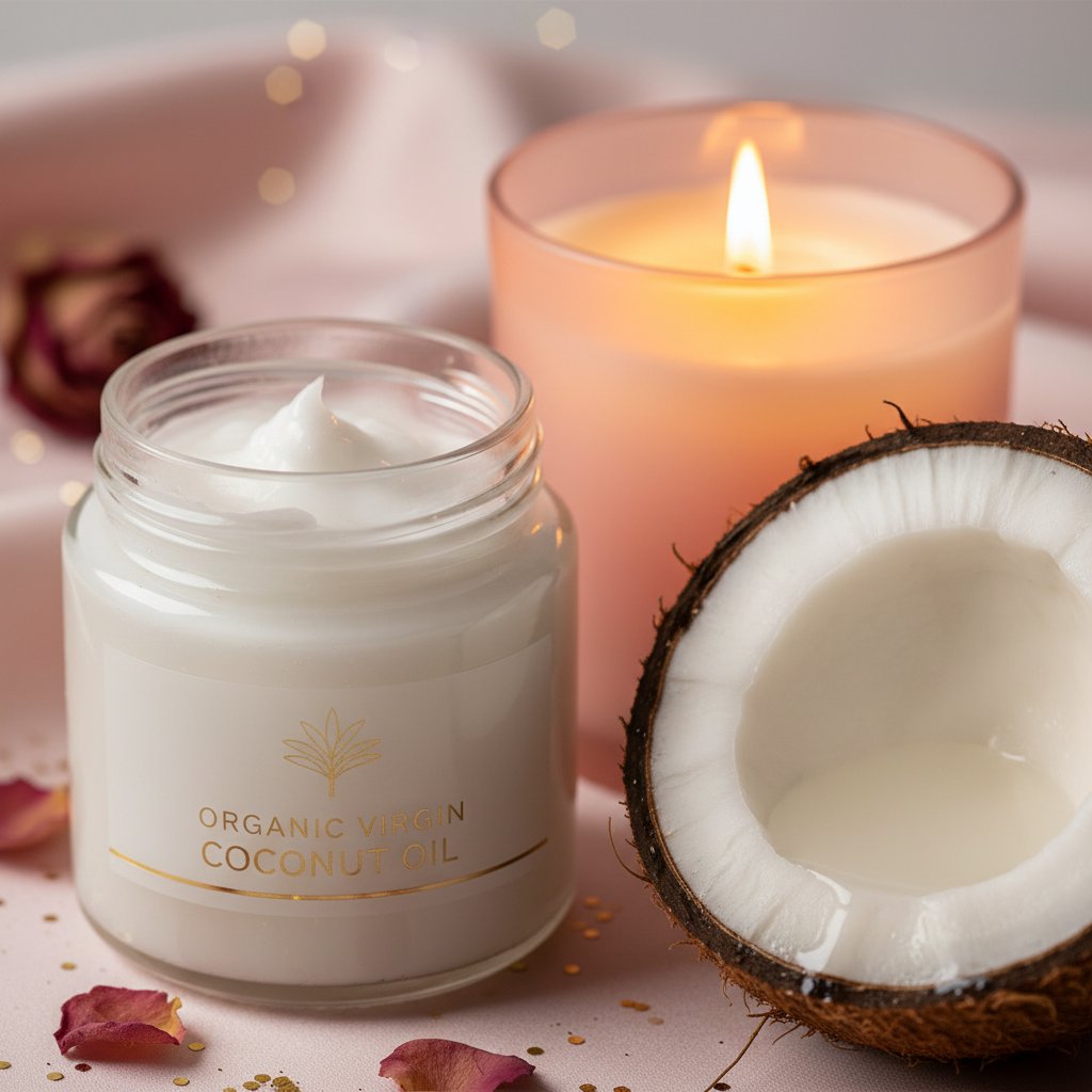 Huile de coco massage intime - produit naturel vierge bio