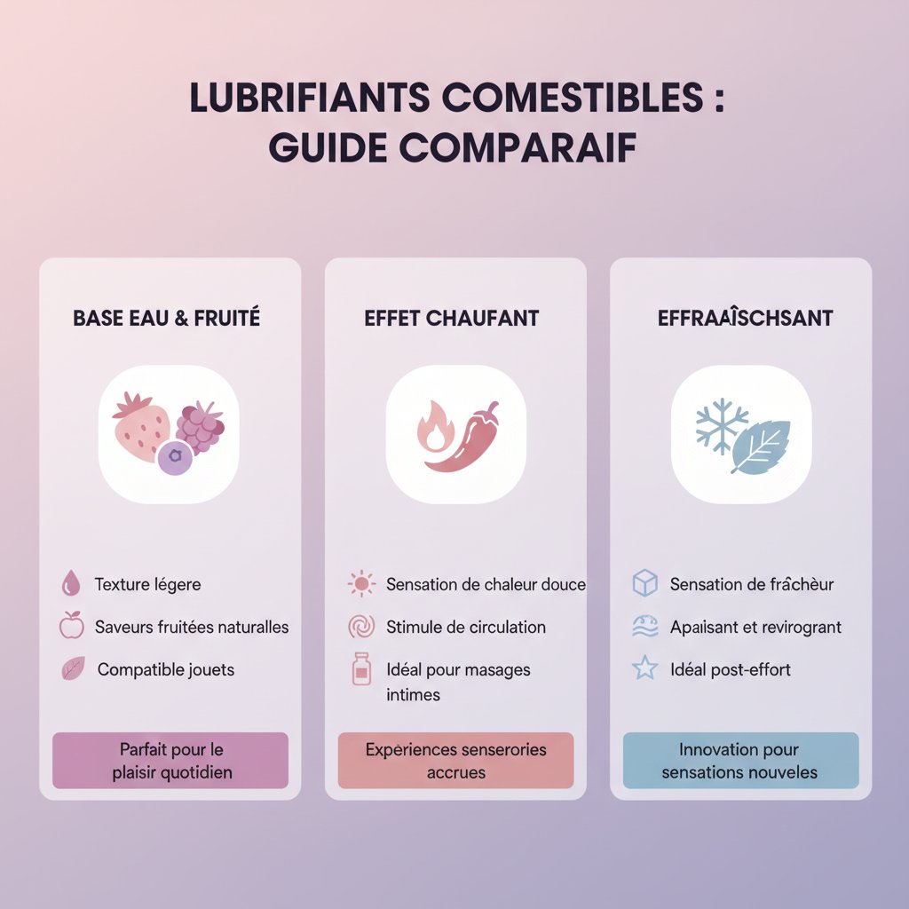 Lubrifiant comestible - comparaison des types et saveurs