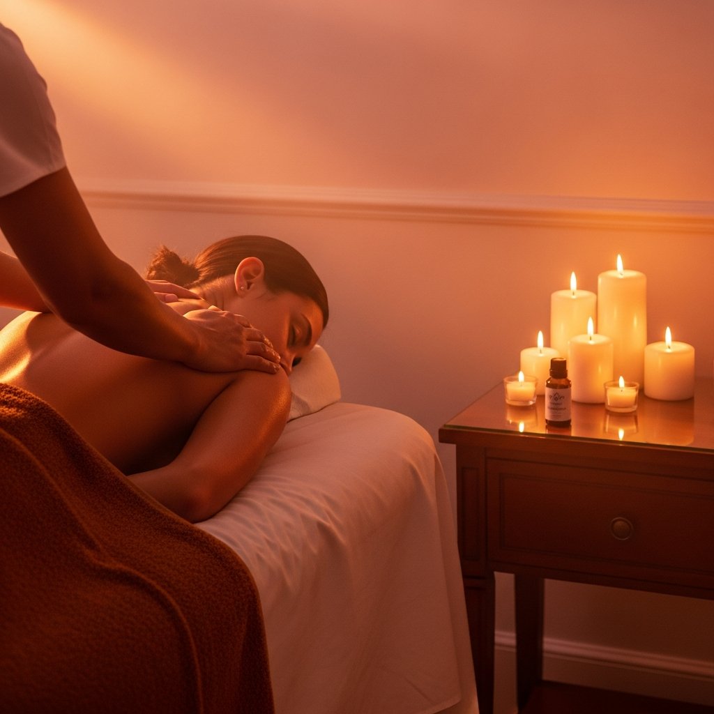 Massage sensuel en couple avec huiles essentielles aromathérapie