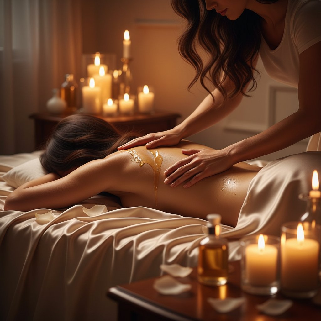 Massage tantrique couple - technique de massage du dos