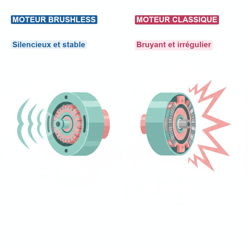 Sextoy discret et silencieux - comparaison moteur brushless vs classique