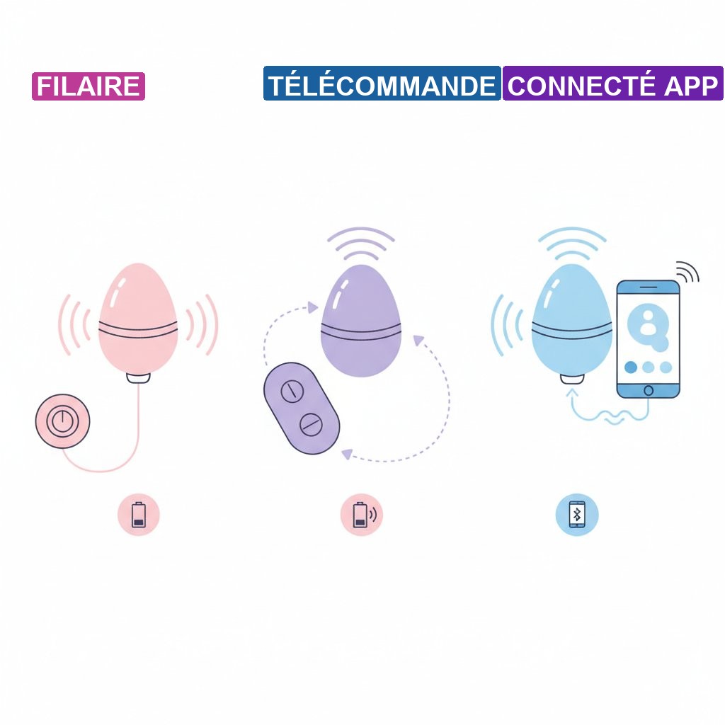 Oeuf vibrant telecommande couple - comparaison des types filaire connect\u00e9 et t\u00e9l\u00e9command\u00e9