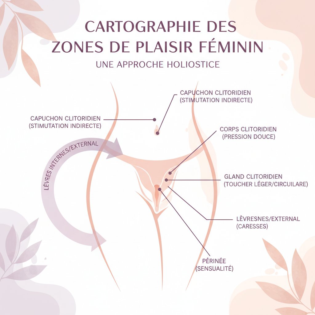 Orgasme clitoridien - cartographie des zones de plaisir féminin en français