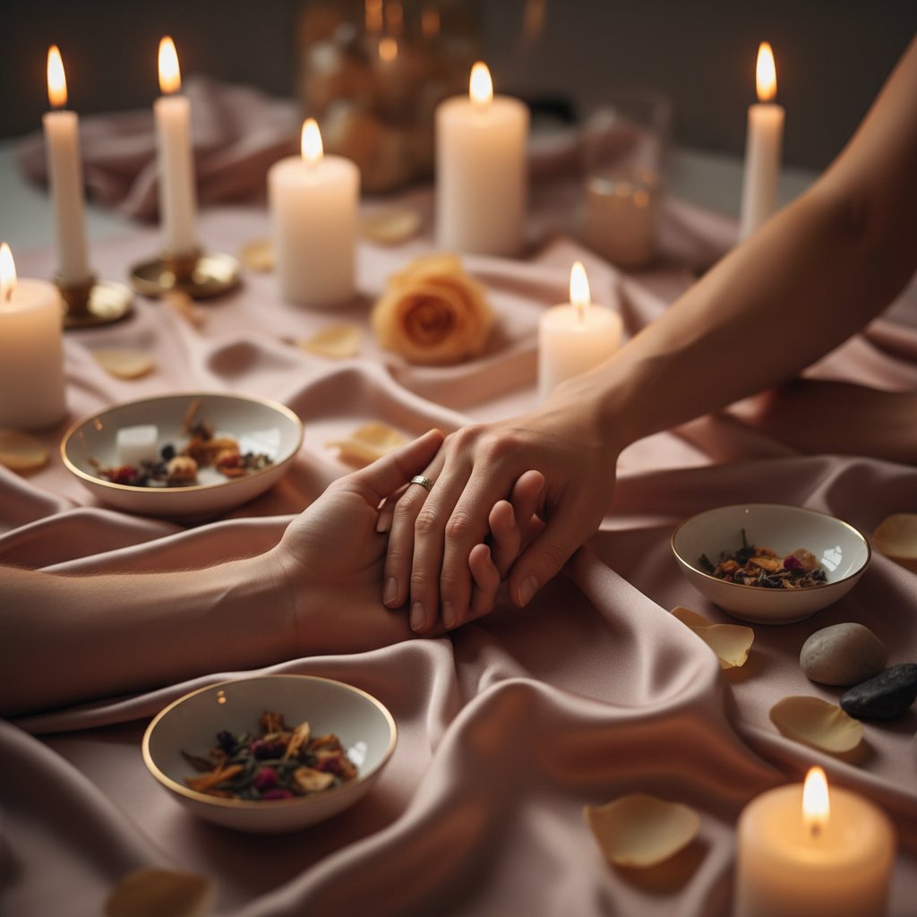 Méditation du plaisir en couple - toucher conscient et intimité