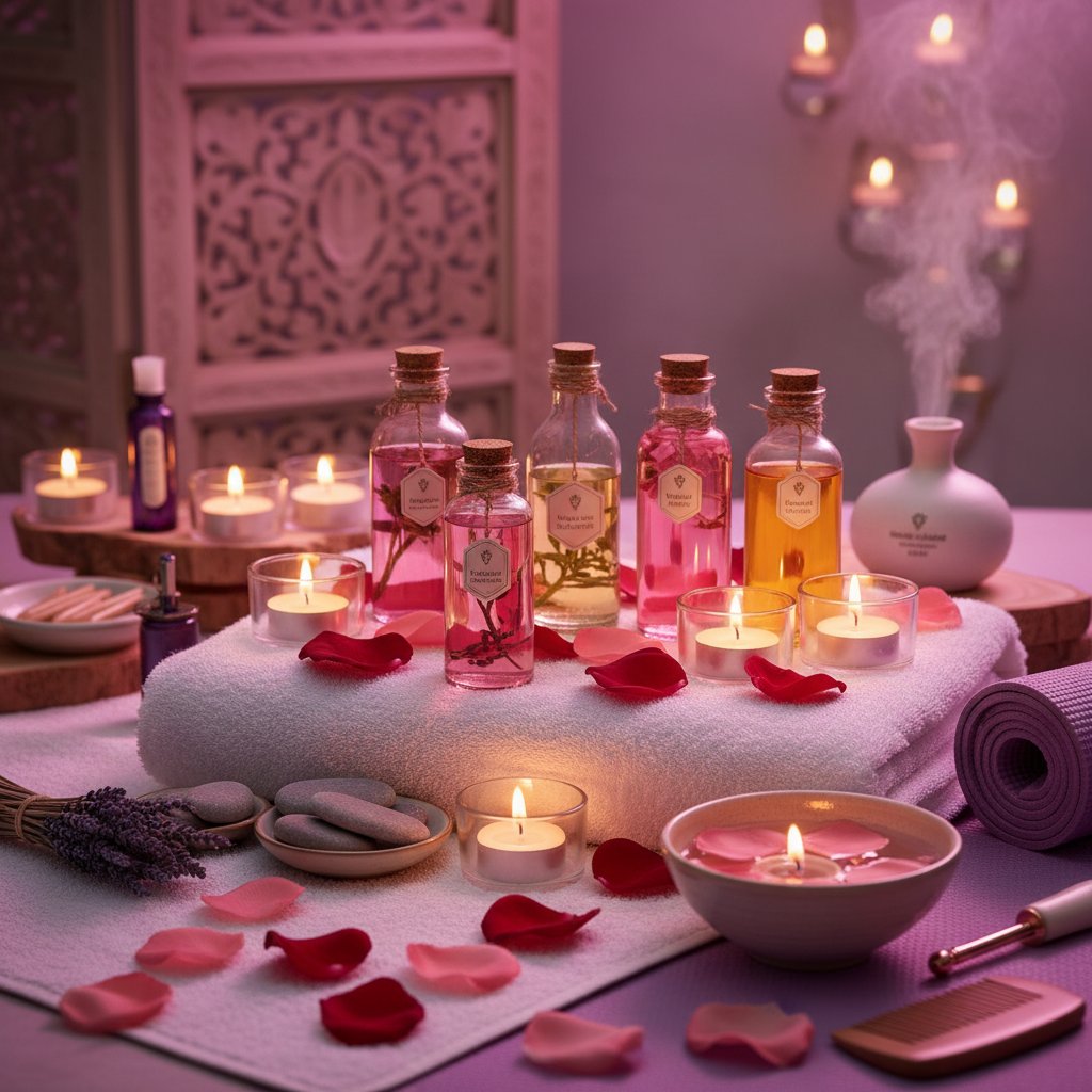 Huiles et bougies de massage pour la pleine conscience sexuelle