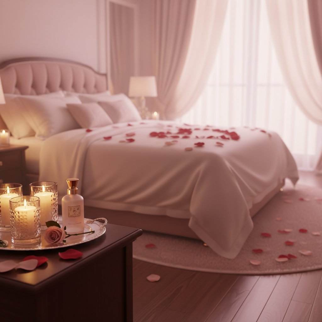 Premier rapport sexuel lubrifiant conseils - ambiance romantique chambre