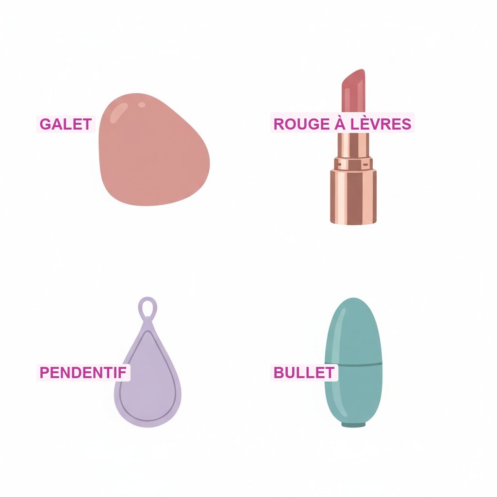 Sextoy discret et silencieux - designs camouflés galet rouge à lèvres pendentif bullet