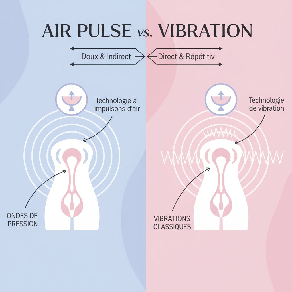 Vibromasseur air pulse fonctionnement - comparaison air pulsé vs vibrations classiques