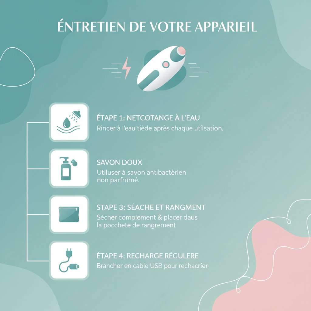 Vibromasseur air pulse entretien - guide nettoyage et hygiène