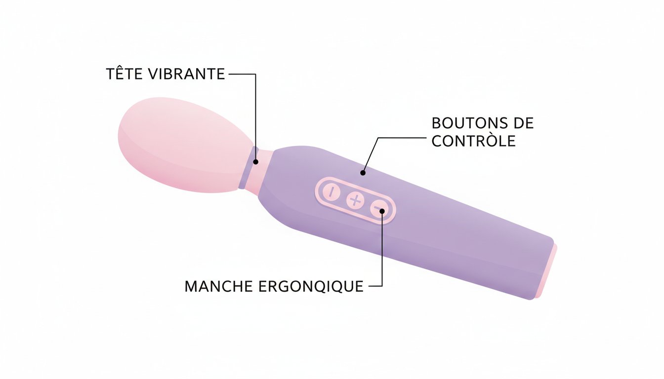 Vibromasseur wand guide utilisation - anatomie et parties du wand