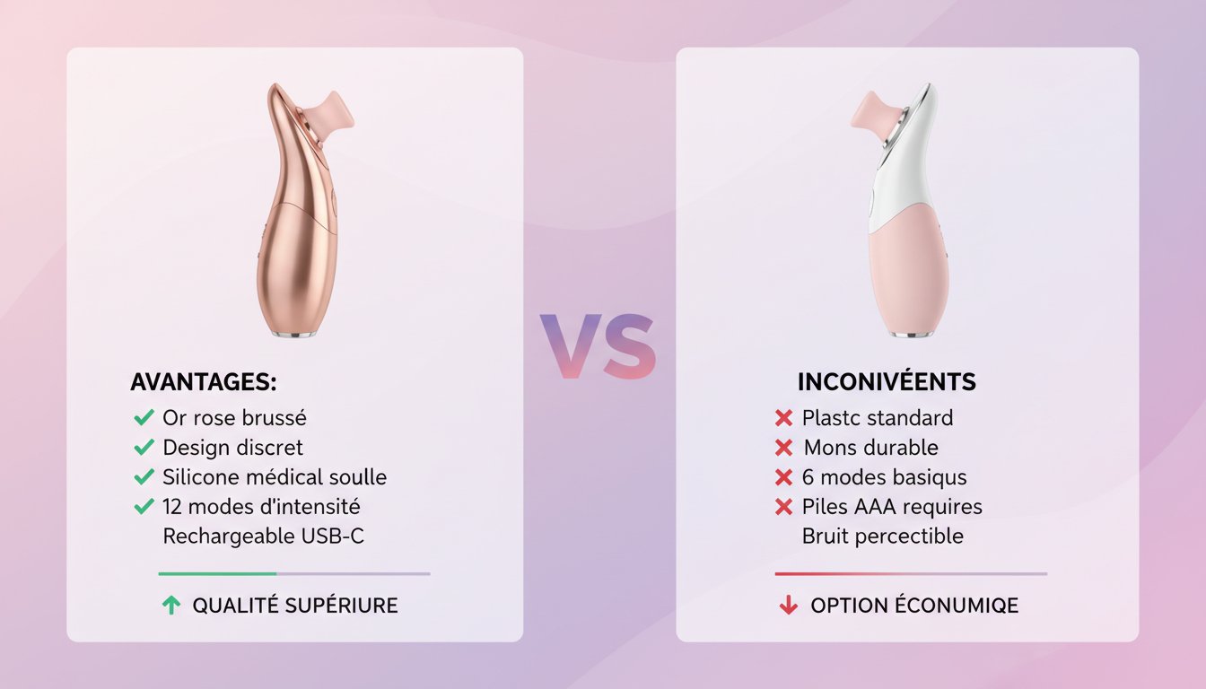 Womanizer vs Satisfyer comparatif avis - illustration comparative
