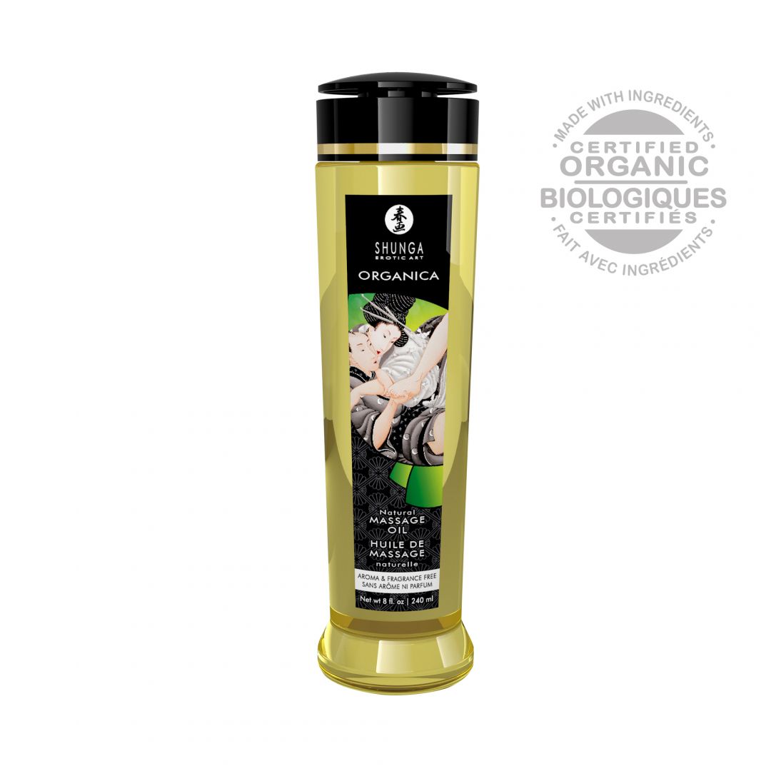 Huile de massage organique sans parfum 240 ml - Shunga