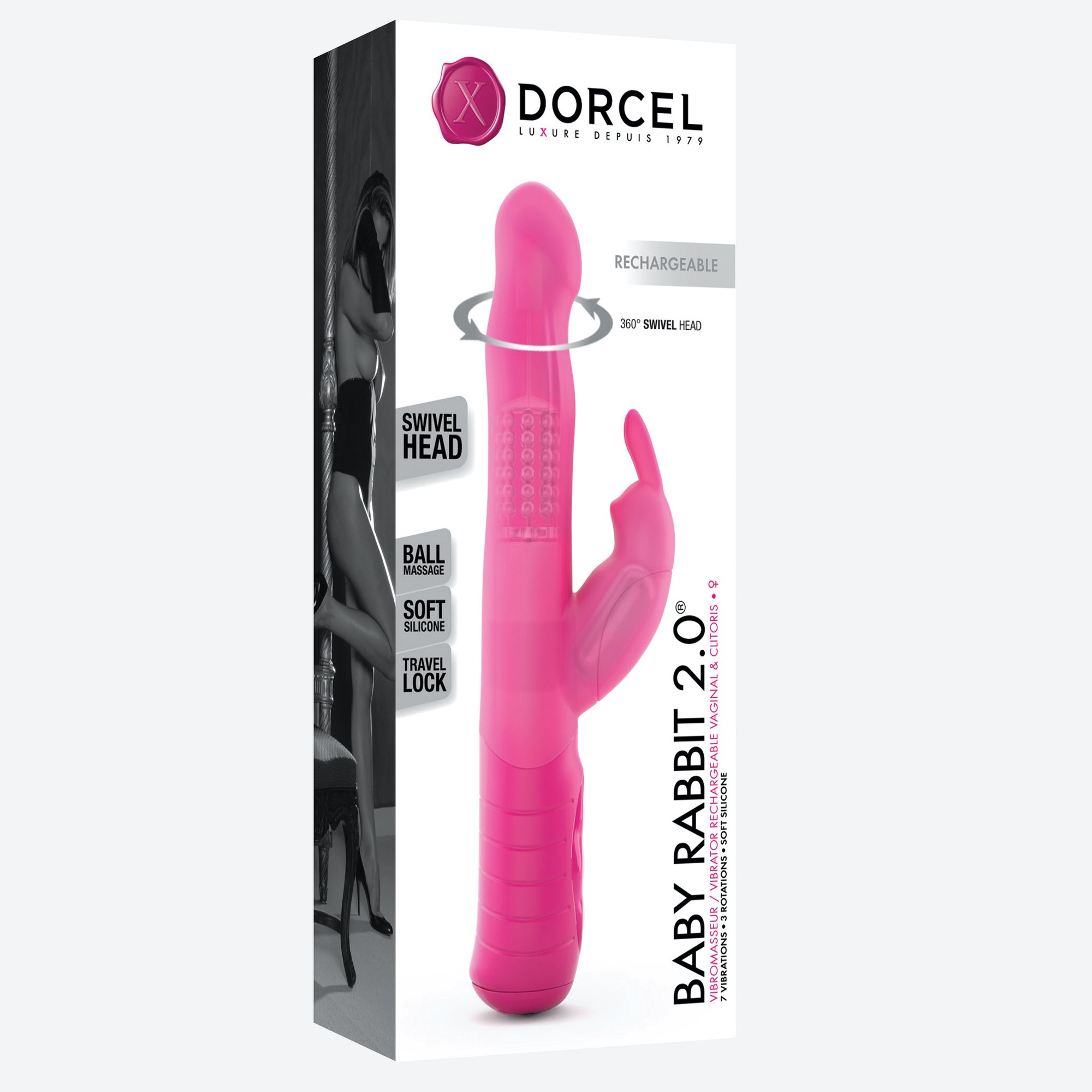 Vibromasseur rabbit rechargeable Baby 2.0 - Dorcel – Image 8