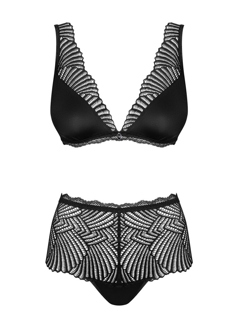 Ensemble lingerie dentelle et tissu opaque Klarita - Obsessive – Image 9