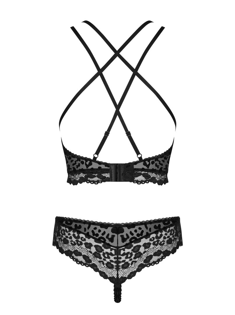 Ensemble lingerie léopard Guilly en tulle - Obsessive – Image 6