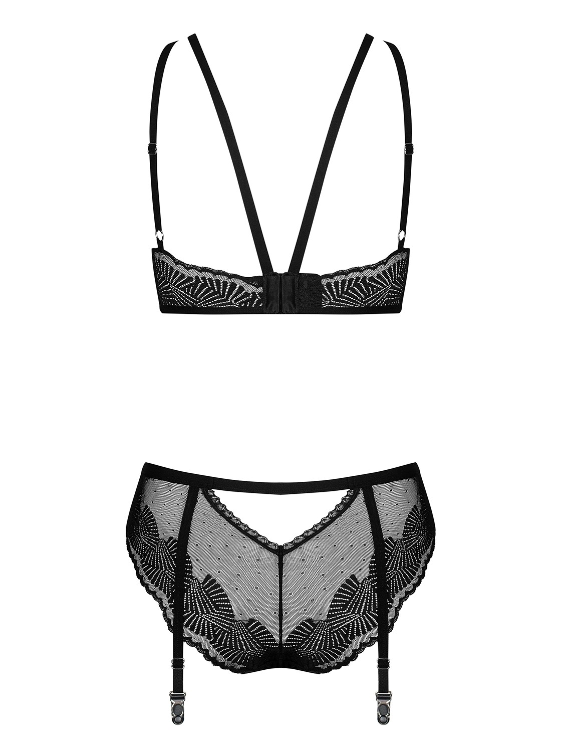Ensemble lingerie résille géométrique Allastia - Obsessive – Image 8