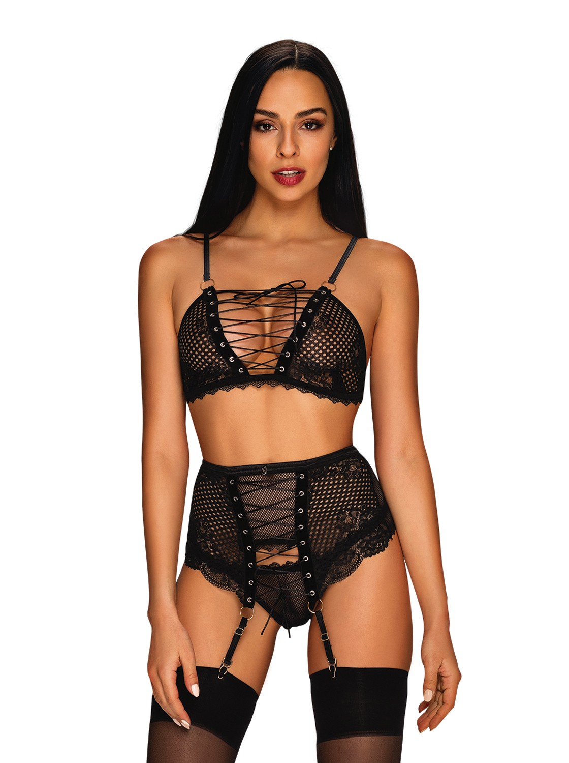 Ensemble lingerie 3 pièces lacé Basitta - Obsessive