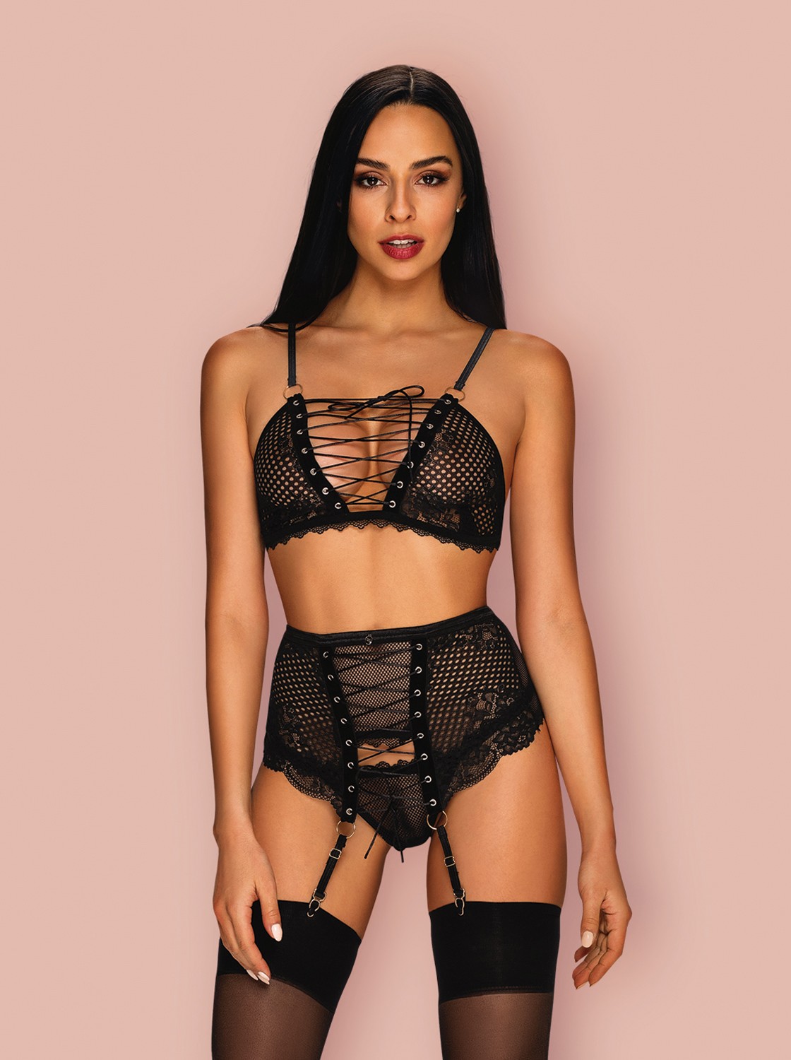 Ensemble lingerie 3 pièces lacé Basitta - Obsessive – Image 5
