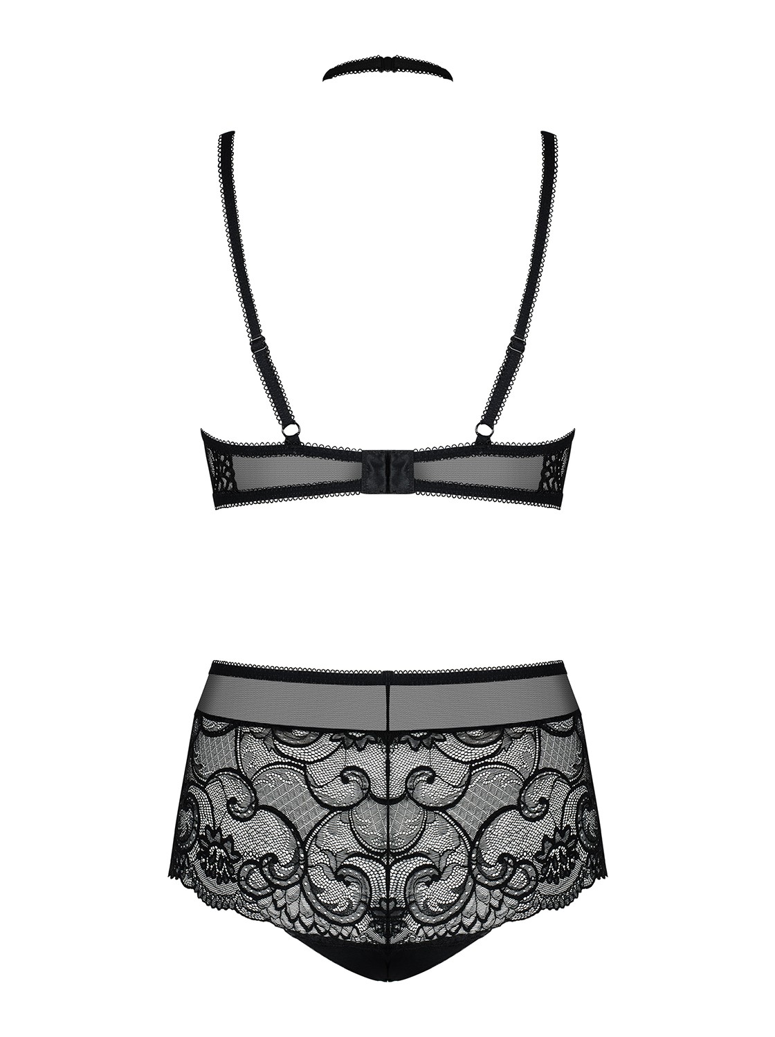 Ensemble lingerie transparente avec tour de cou Elizenes - Obsessive – Image 8