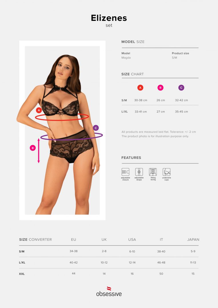Ensemble lingerie transparente avec tour de cou Elizenes - Obsessive – Image 9