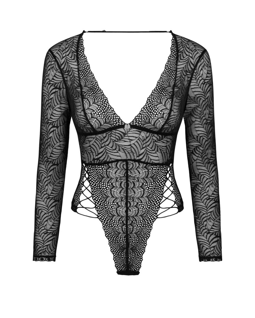 Body en dentelle Merlys avec laçage - Obsessive – Image 7