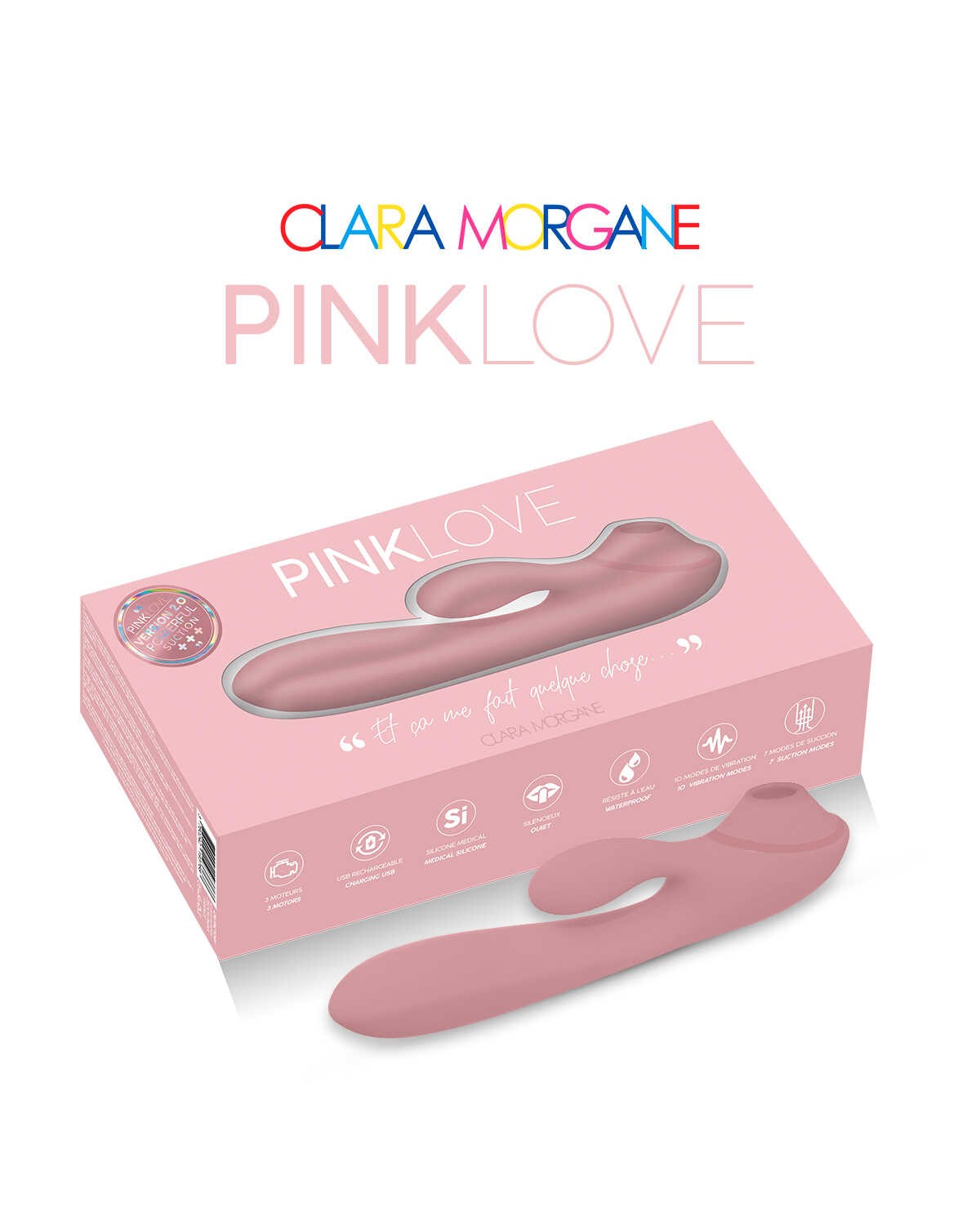 Stimulateur clitoridien et rabbit 2 en 1 - Clara Morgane