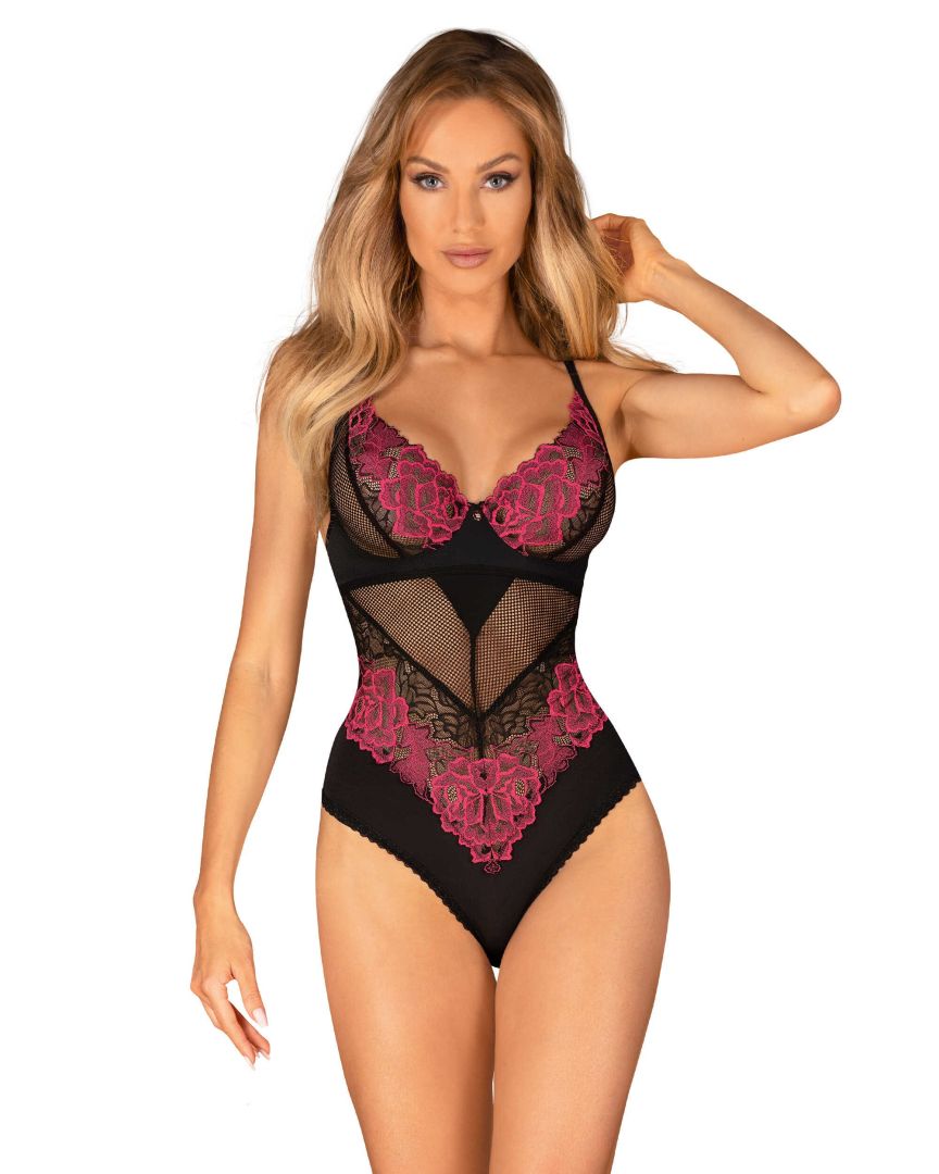Body dentelle florale Rosenty - Obsessive
