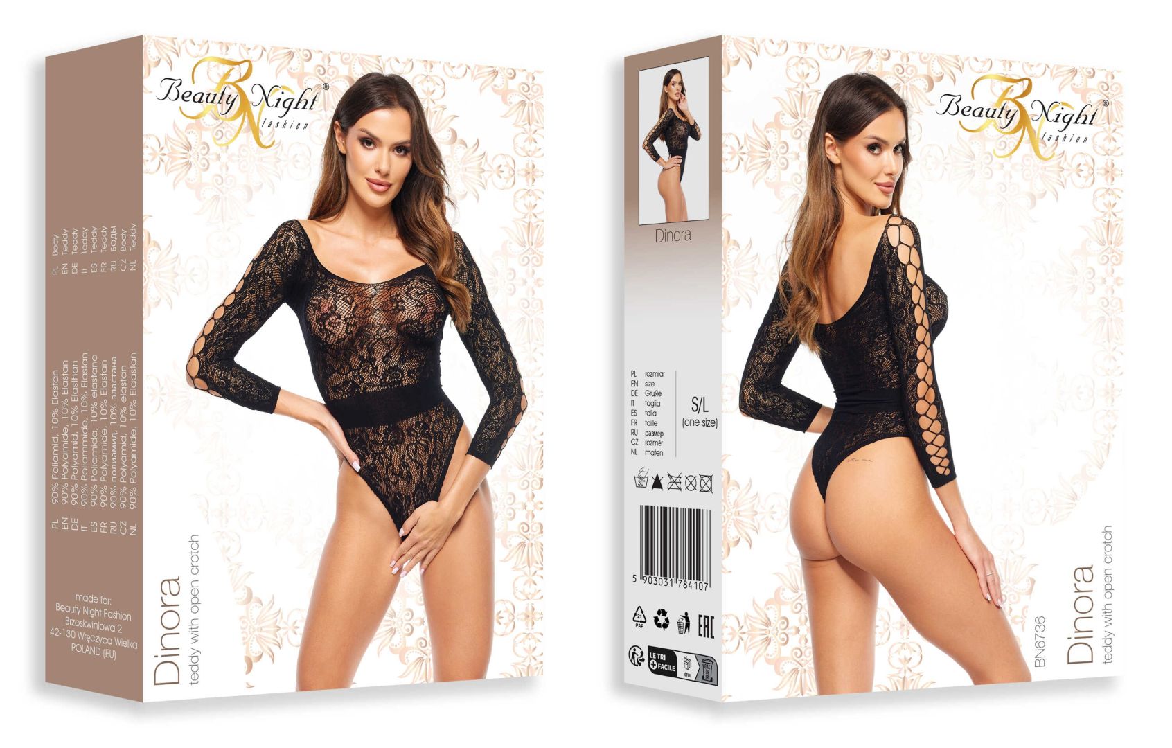 Body manches longues Dinora en dentelle - Beauty Night – Image 11