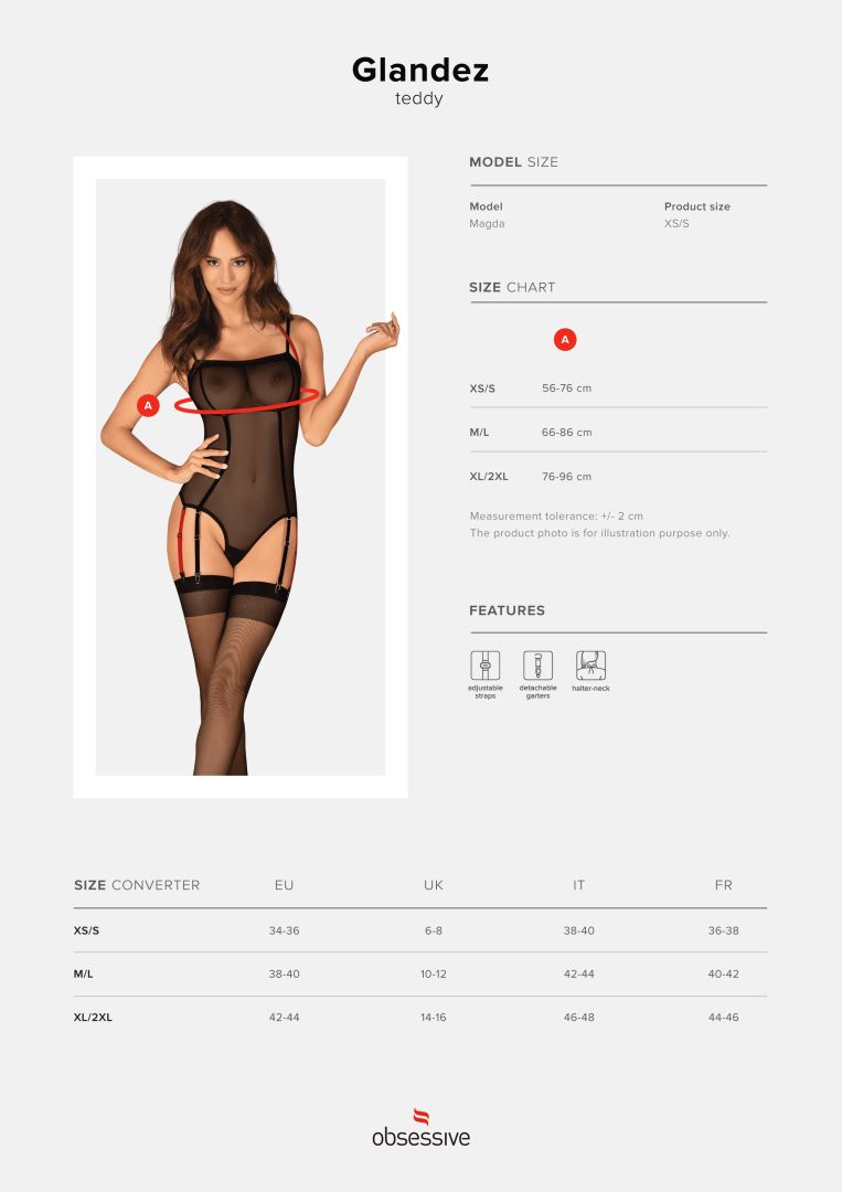 Body transparent avec jarretelles Glandez - Obsessive – Image 9