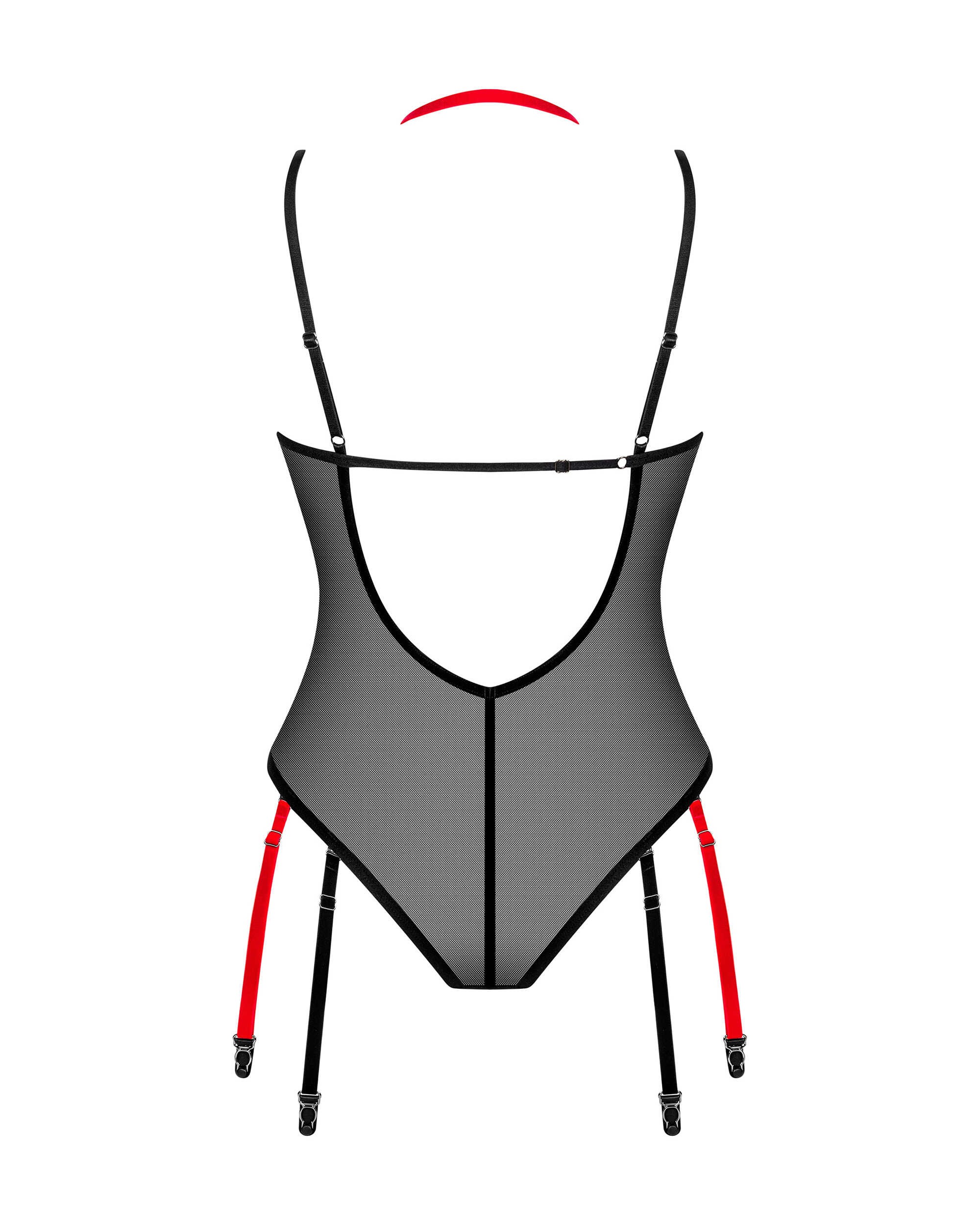 Body transparent avec jarretelles Glandez - Obsessive – Image 8