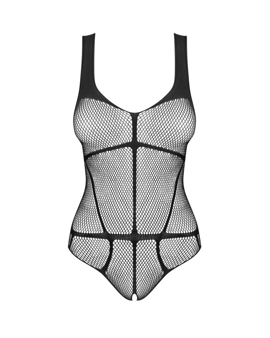 Body ouvert en résille à motifs - Obsessive – Image 7