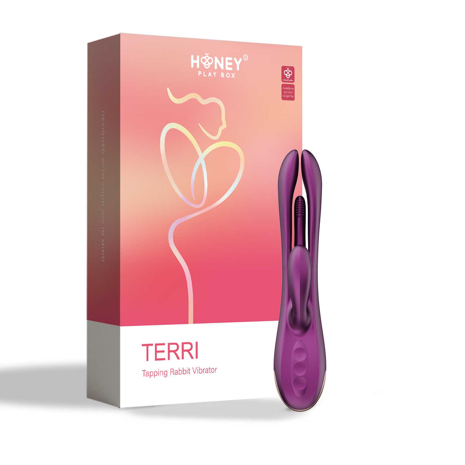 Vibromasseur rabbit connecté avec fonction tapotage - Honey Play Box