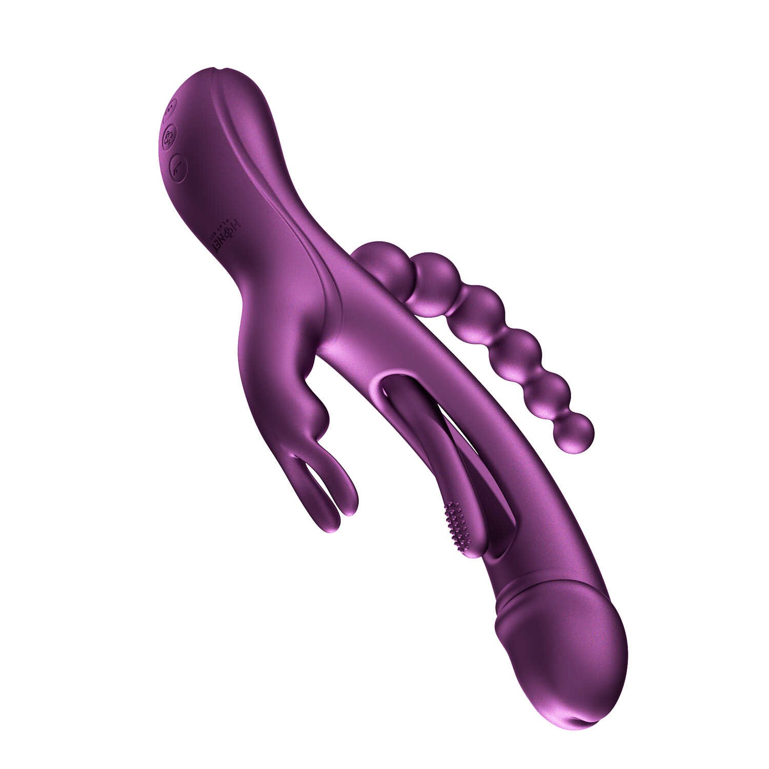 Vibromasseur rabbit 4 en 1 connecté violet - Honey Play Box – Image 3