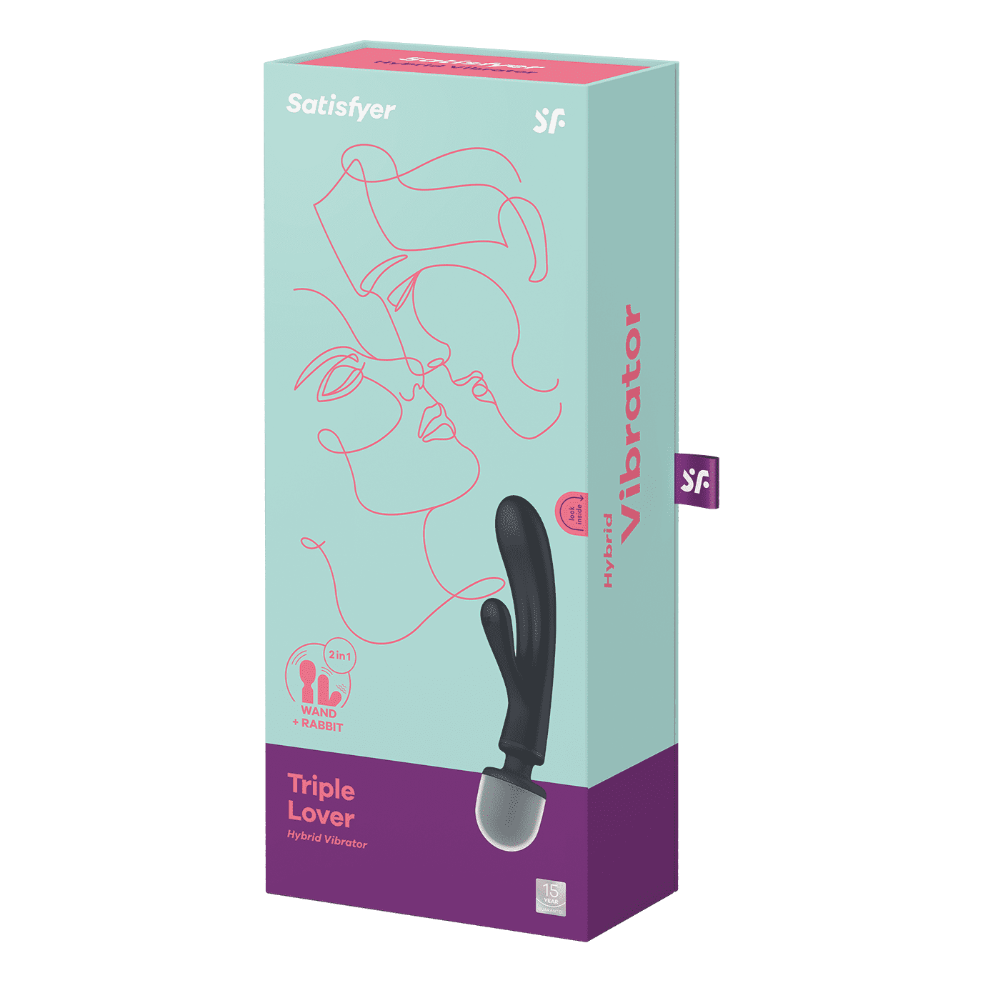 Vibromasseur rabbit et wand Triple Lover - Satisfyer – Image 4