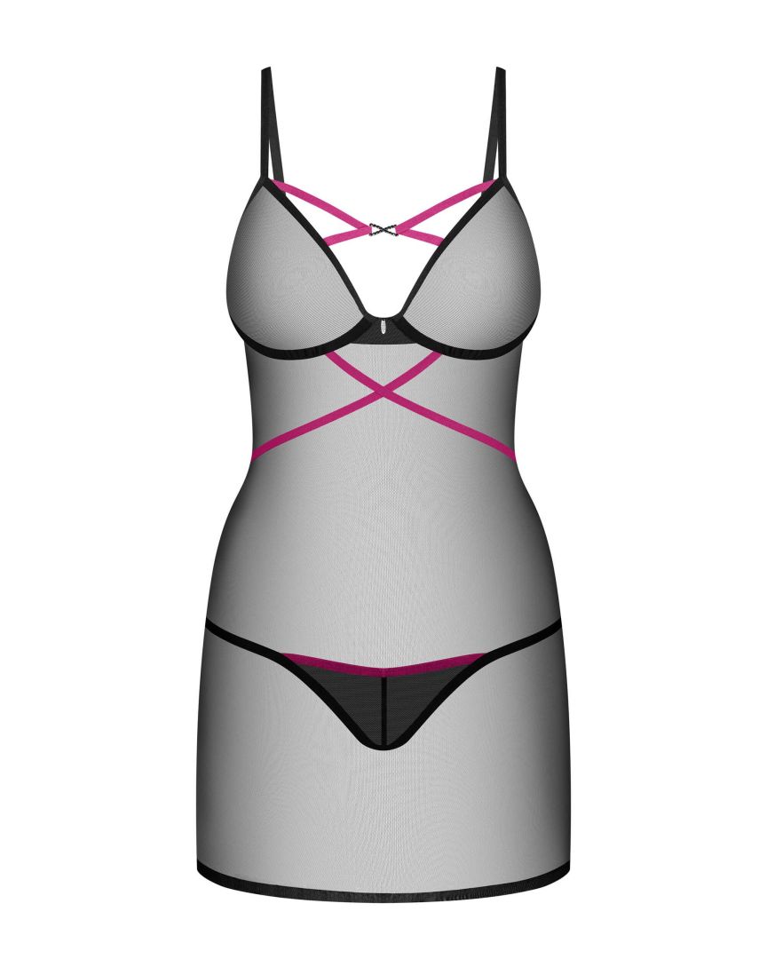 Nuisette transparente et string Novenes - Obsessive – Image 5