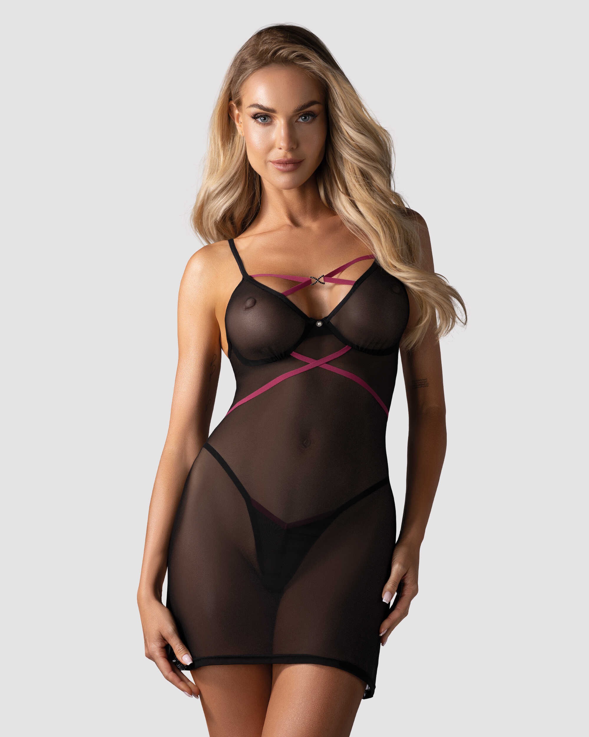 Nuisette transparente et string Novenes - Obsessive – Image 4