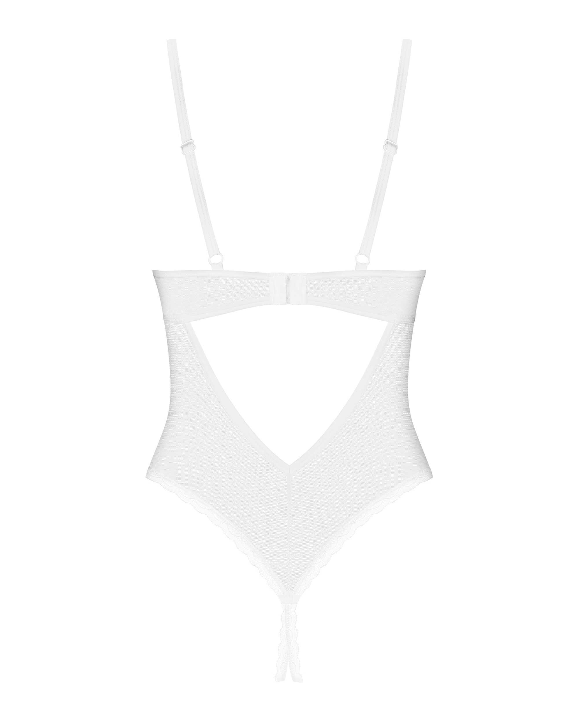 Body ouvert Alissium en dentelle blanche - Obsessive – Image 5
