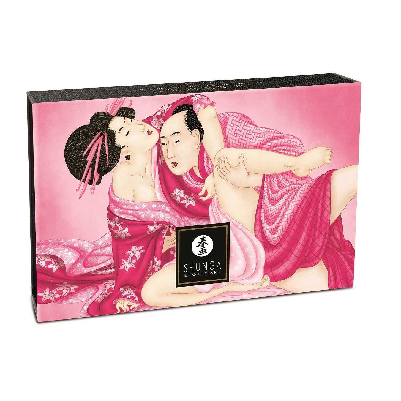 Poudre de massage comestible à la framboise avec plumeau - Shunga – Image 7