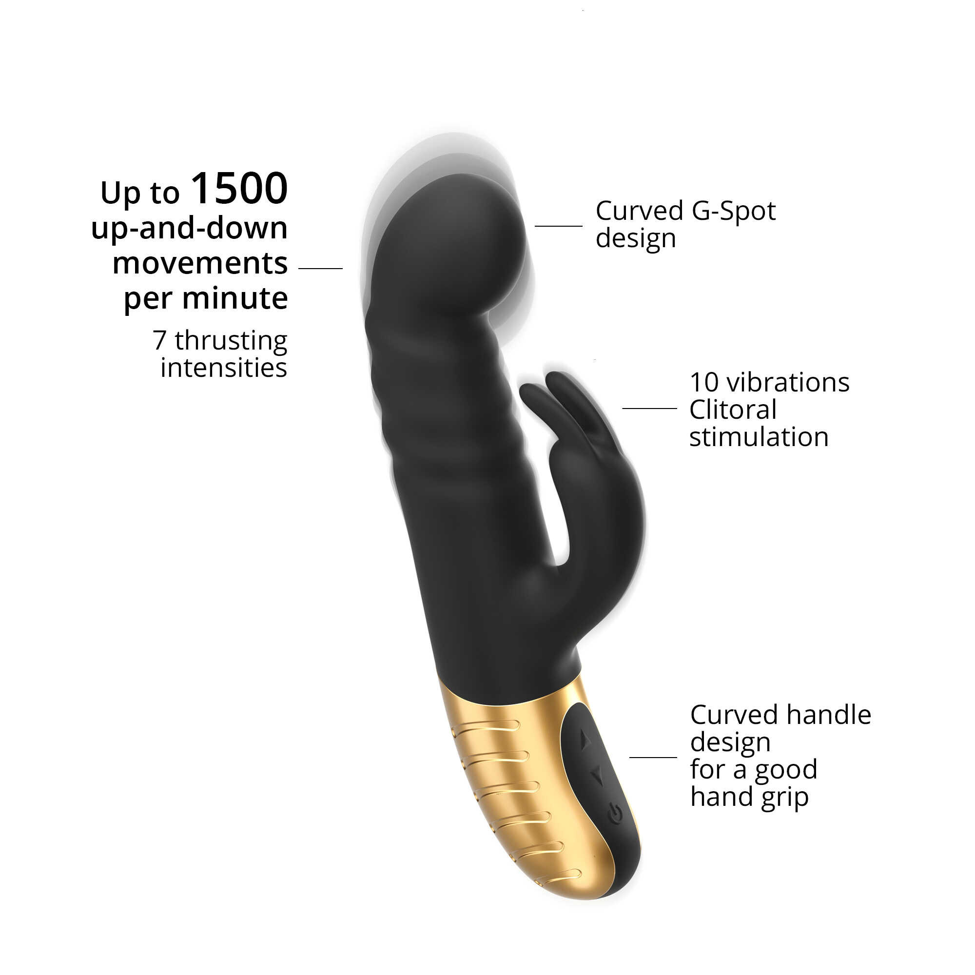 Vibromasseur rabbit G-Stormer avec va-et-vient - Dorcel